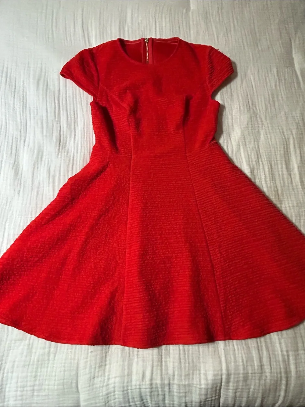 TED BAKER Cherisa Skater Mini Dress Textured Fit & Flare